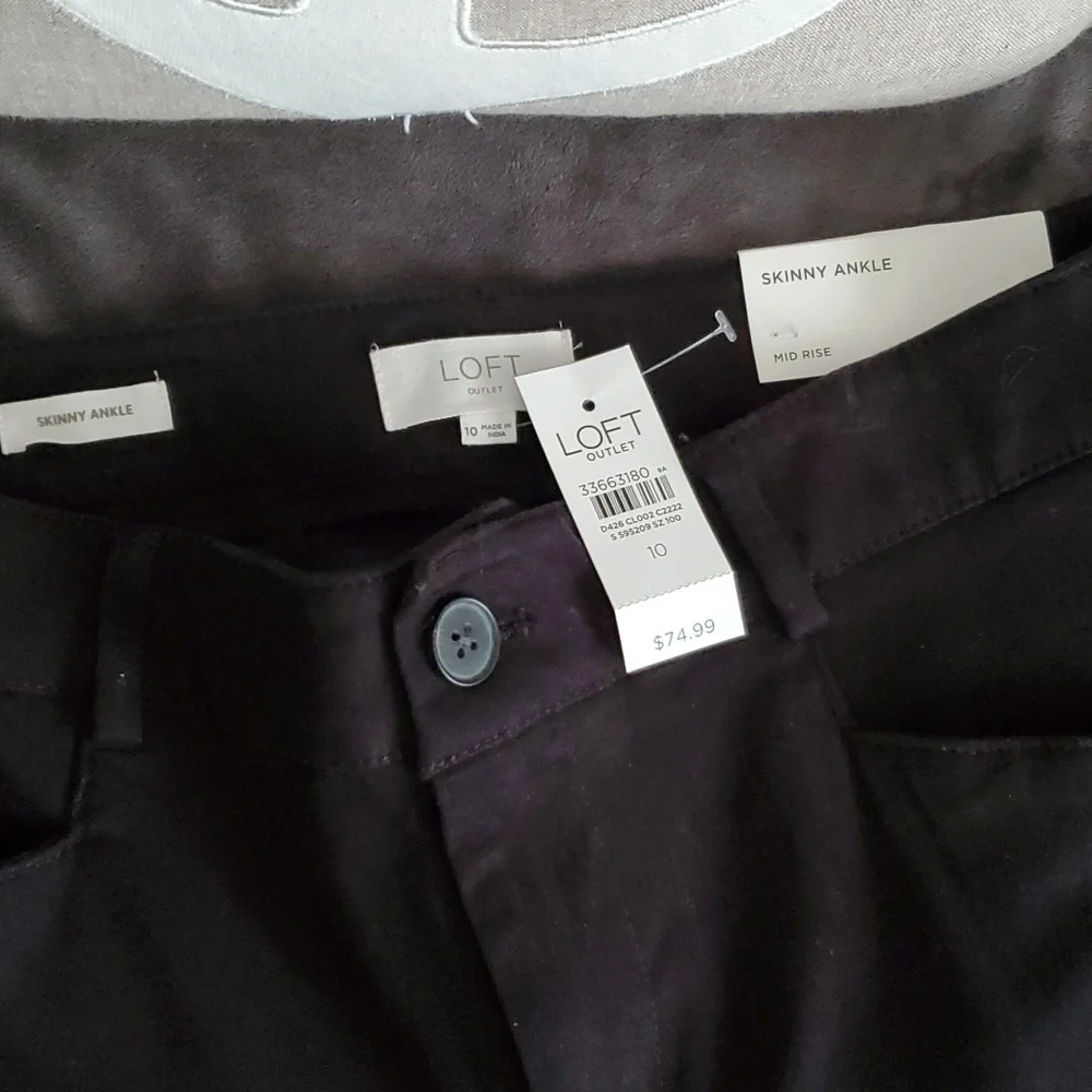 Loft Skinny Ankle Mid Rise Back Pants - Picture 2 of 6